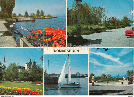 Romanshorn - See Park - sailing boat - 455 - 1975 - Switzerland - used - JH Postcards