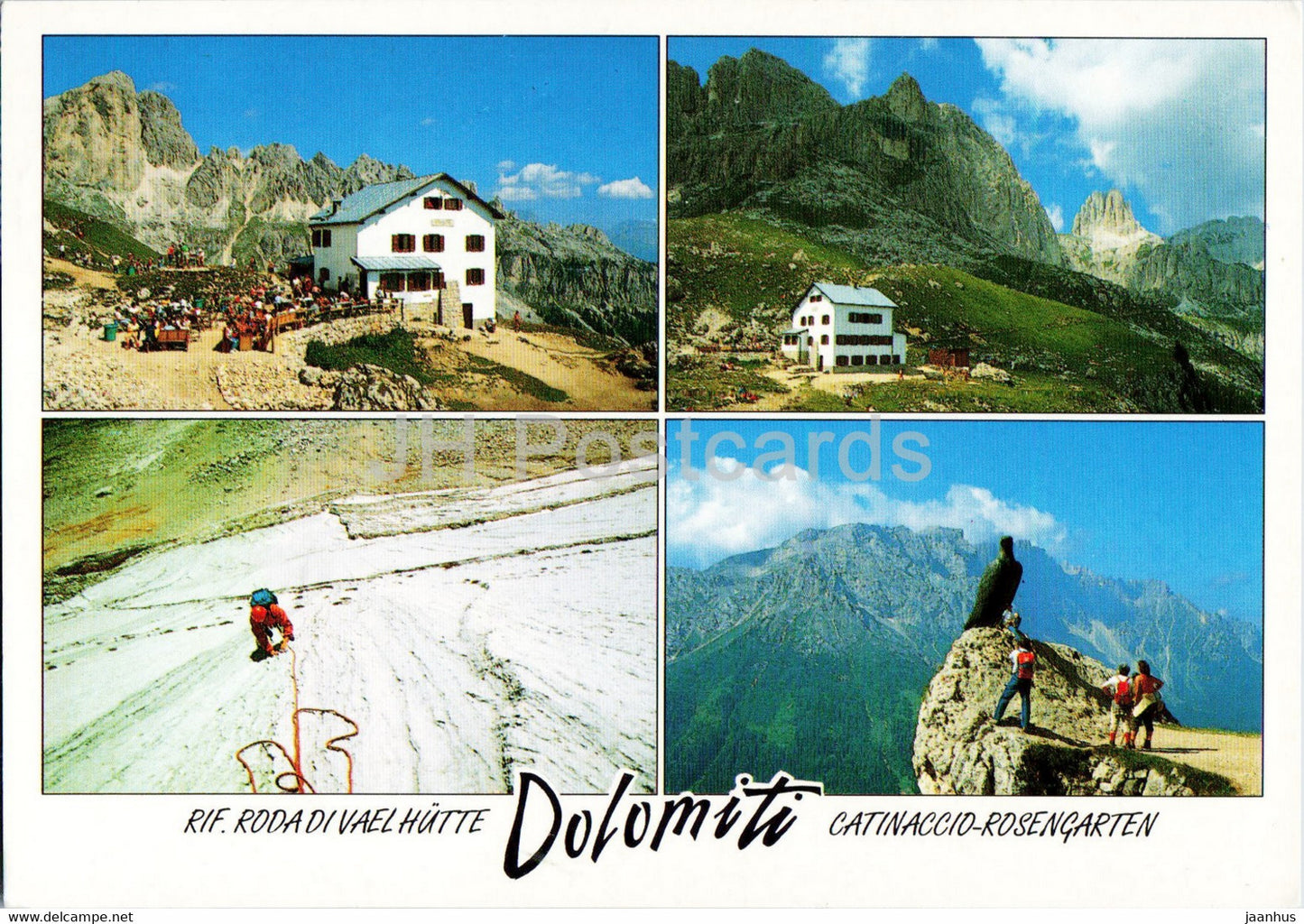 Rif Roda di Vael Hutte - Catinaccio Rosengarten - Dolomiti - Italy - used - JH Postcards