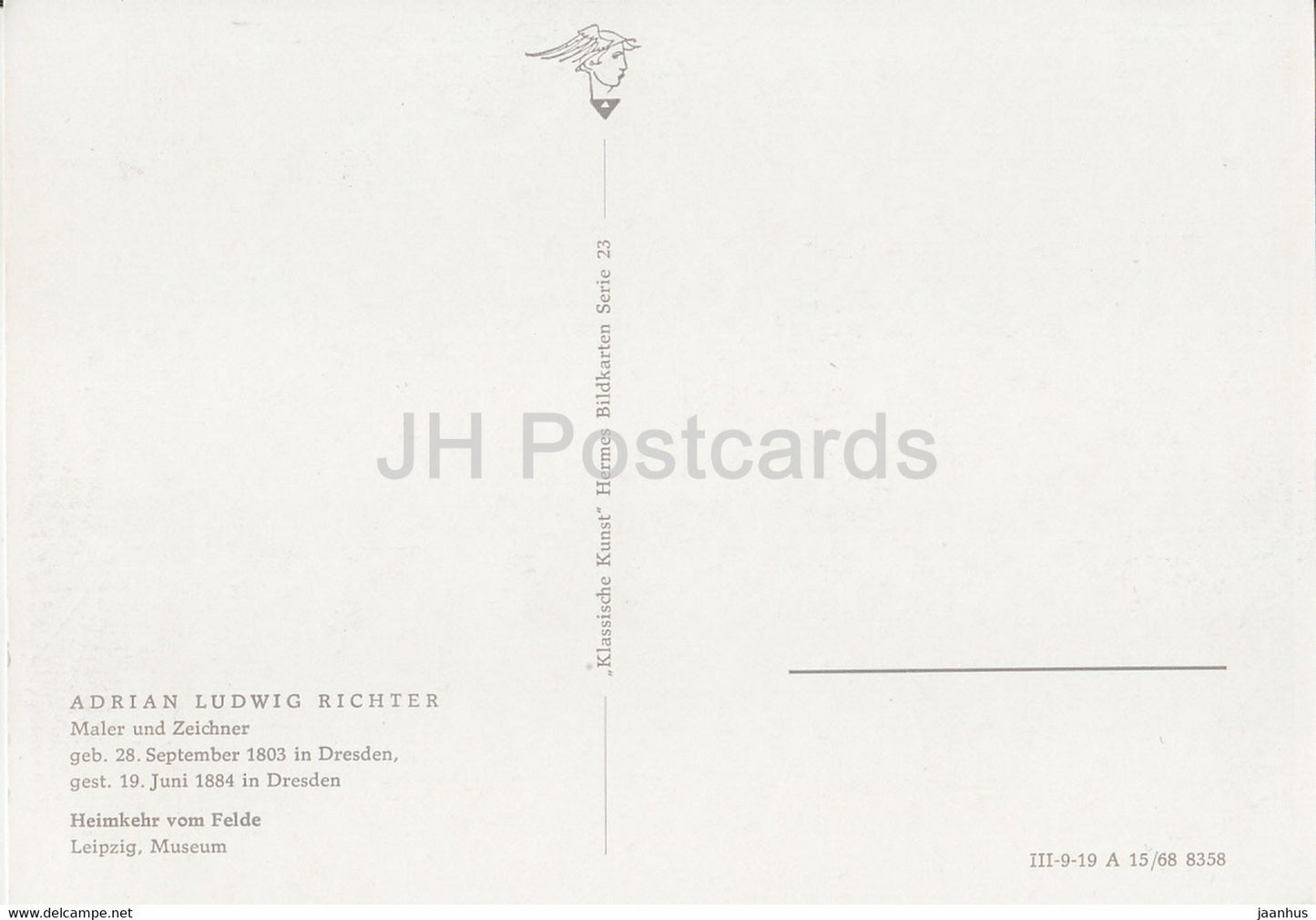 painting by Ludwig Richter - Heimkehr vom Felde - Return from the field - children - German art - Germany - unused