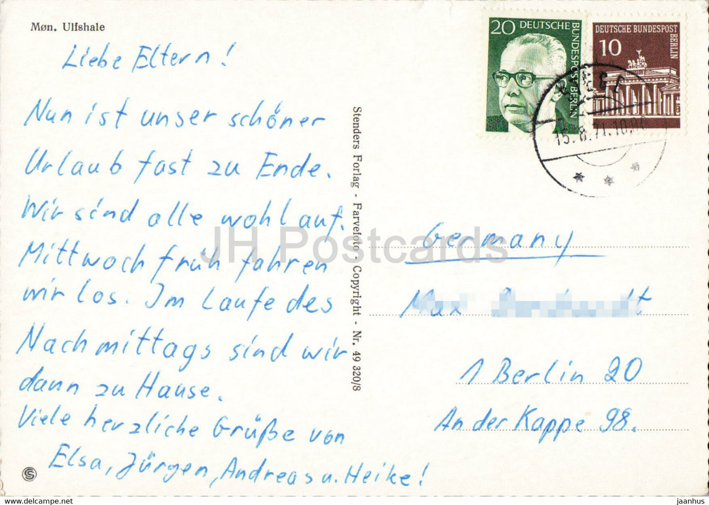 Mon - Ulfshale - 1971 - Danemark - d'occasion