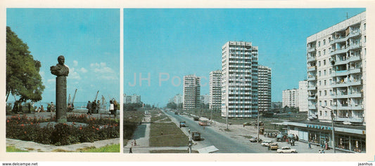 Odessa - monument to V. Glushko - General Bocharov street - 1985 - Ukraine USSR - unused - JH Postcards