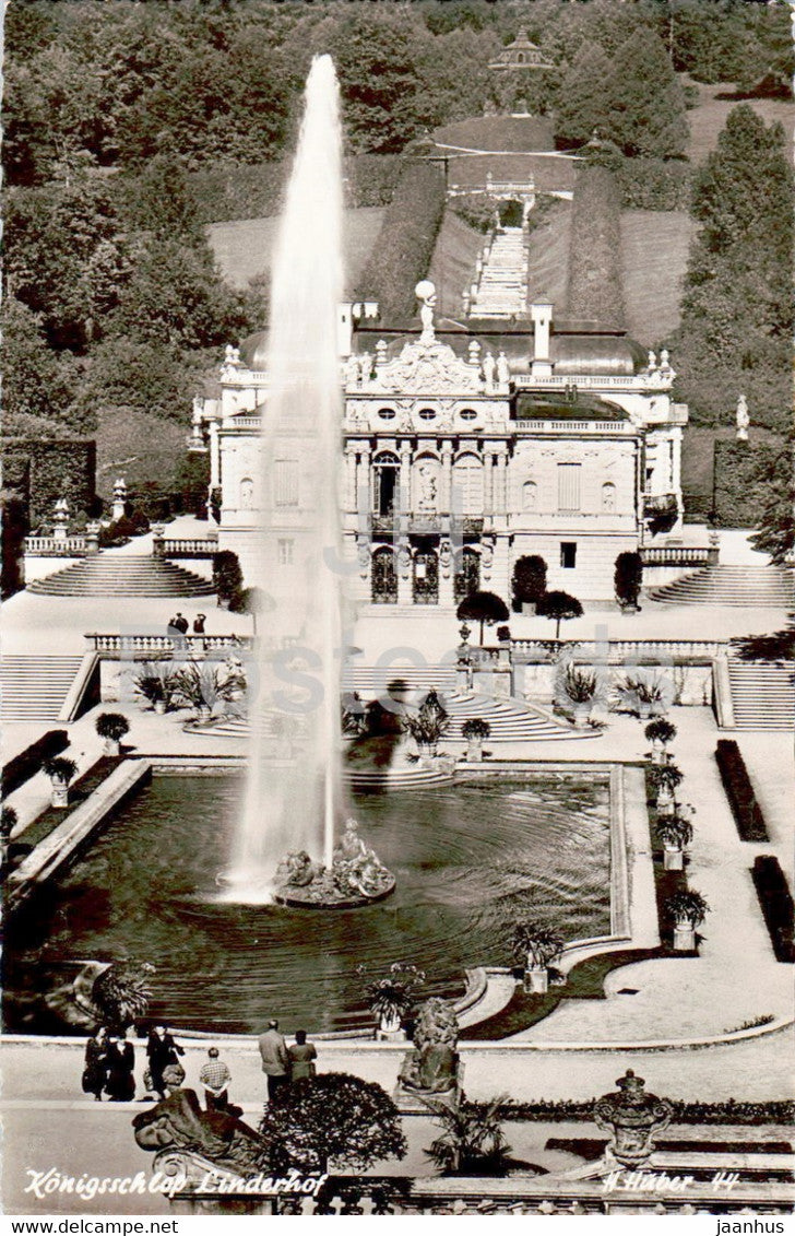 Konigsschloss Linderhof - castle - 44 - old postcard - Germany - unused - JH Postcards