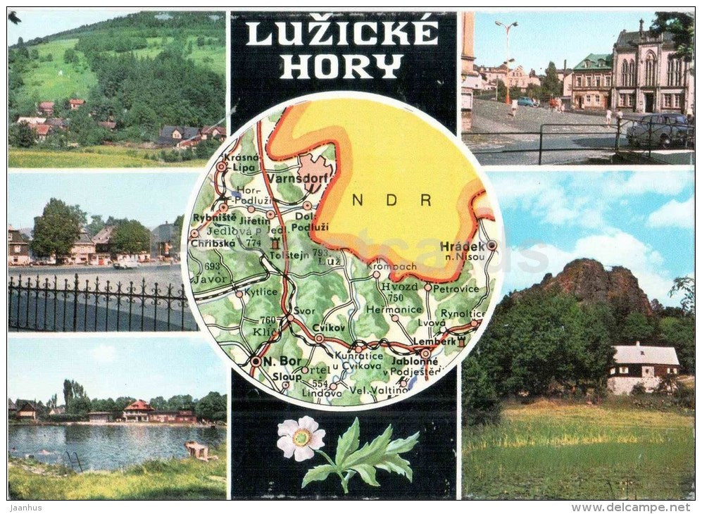 Luzicke Hory - Svetla pod Luzi - Novy Bor - Chribska - Tolstejn castle - Czechoslovakia - Czech - used 1986 - JH Postcards