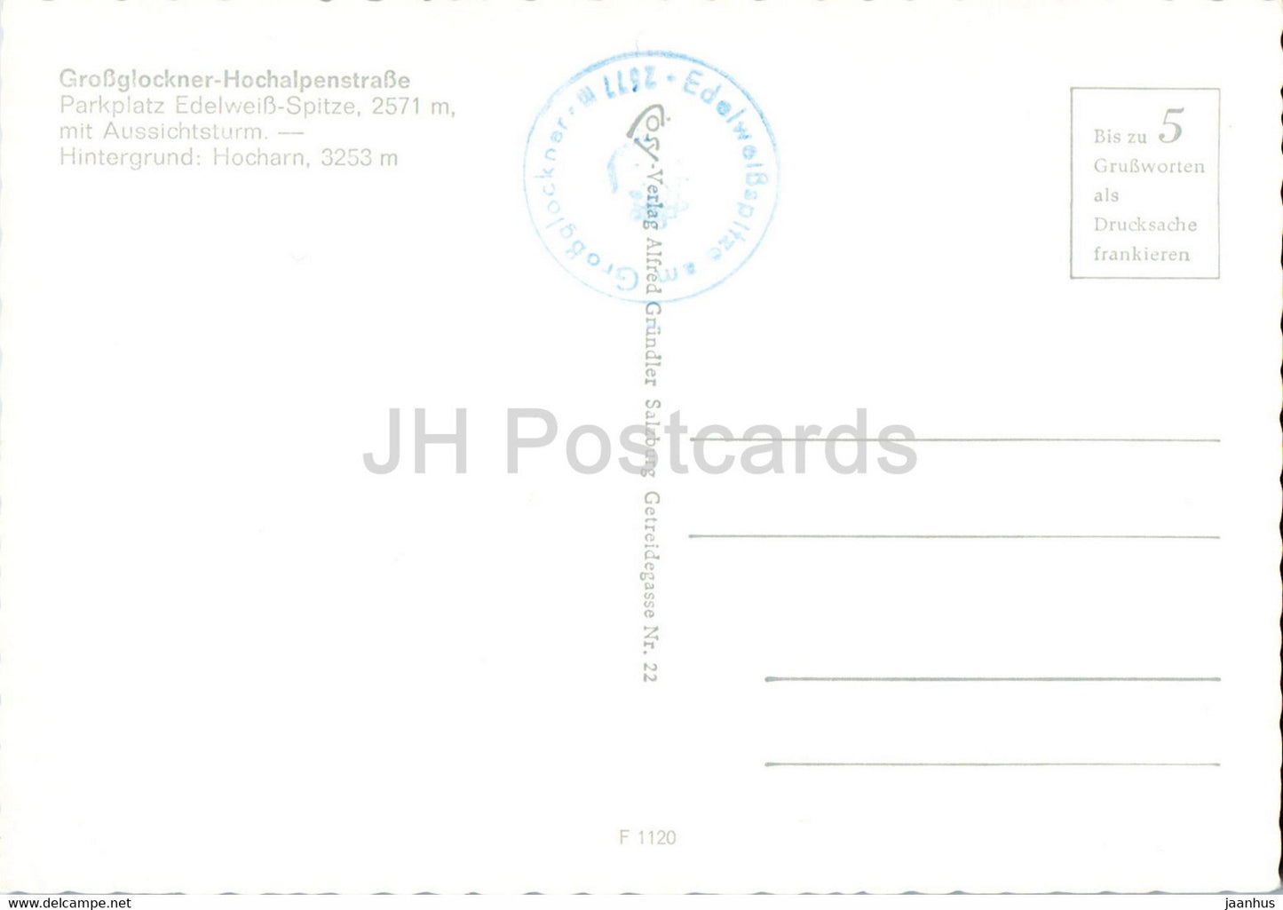 Großglockner Hochalpenstraße Parkplatz Edelweiß Spitze - Österreich - unbenutzt