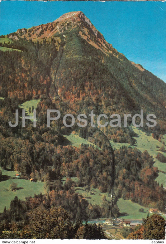 Niesenbahn - Trassee mit Station Mulenen und Niesenkulm - Switzerland - unused - JH Postcards