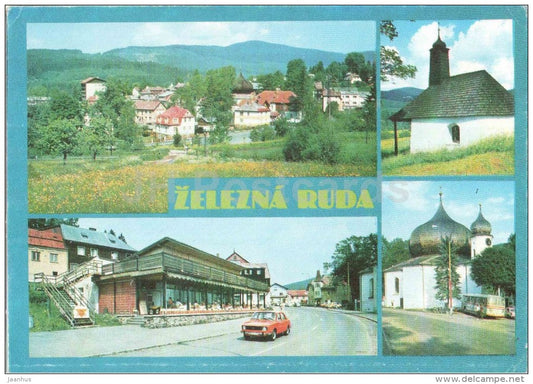Zelezna Ruda - chapel - church - Klatovy district - Czechoslovakia - Czech - used 1989 - JH Postcards