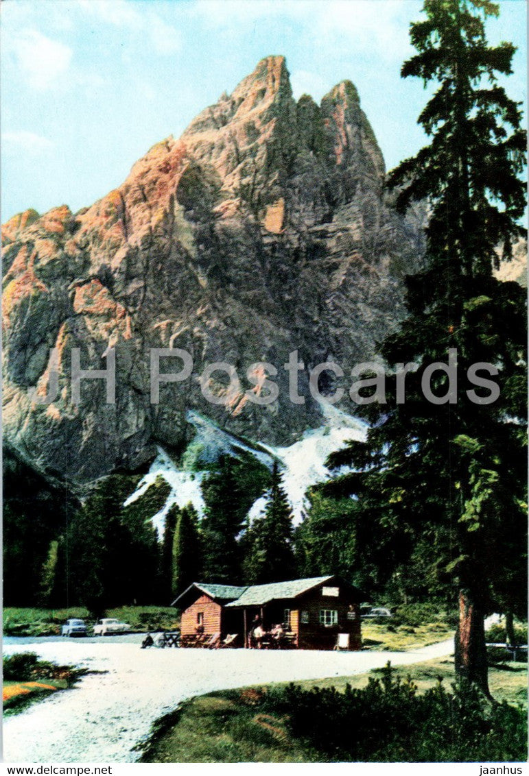 Capanna Turistica Fondo - Valle Fiscalina - Touristenhutte Fischleinboden - Cima Una - old postcard - Italy - unused - JH Postcards