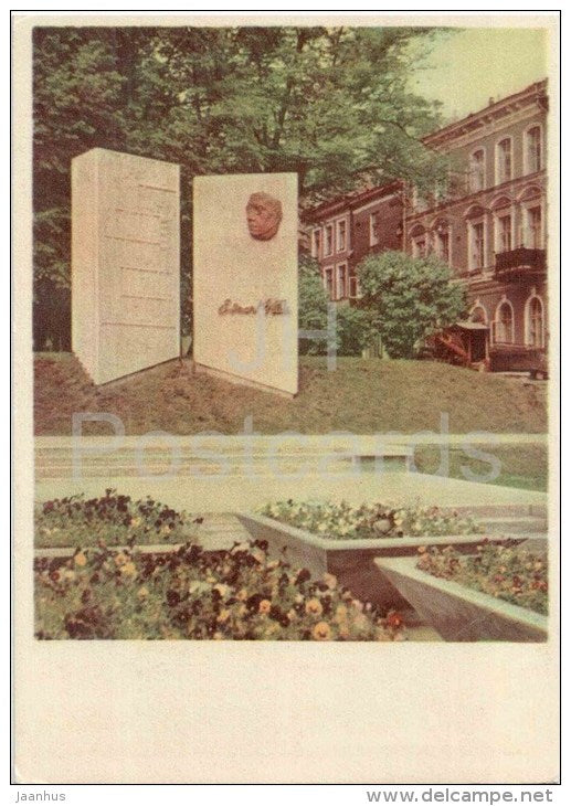 monument to the writer Eduard Vilde - Tallinn - 1969 - Estonia USSR - unused - JH Postcards
