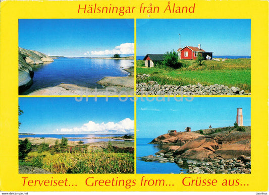 Aland - Halsningar fran Aland - Finland - used - JH Postcards