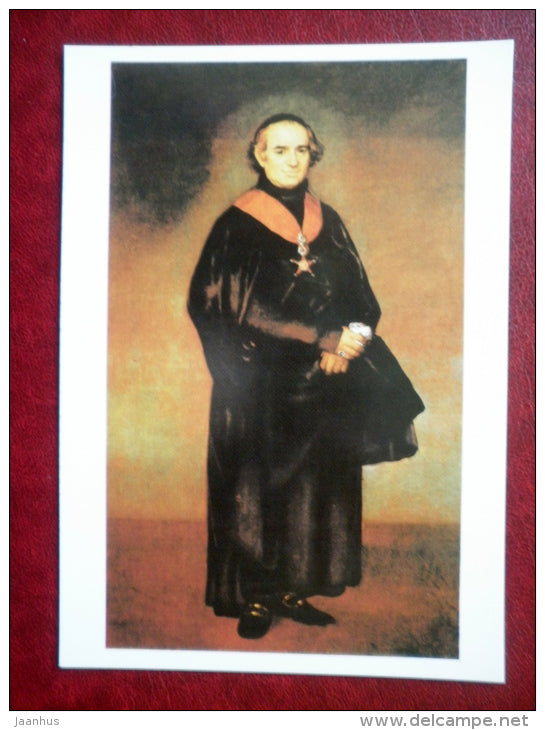 painting by Francisco Goya - Portrait of Juan Antonio Llorente - spanish art - unused - JH Postcards