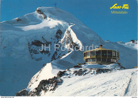 Saas Fee - Mittelallain - restaurant Metro Alpin 3500 m - 1987 - Switzerland - used - JH Postcards