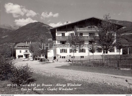 Gais 841 m pr Brunico - Albergo Windschar - Gais bei Bruneck - Gasthof Windschar - Italy - 1967 - used - JH Postcards