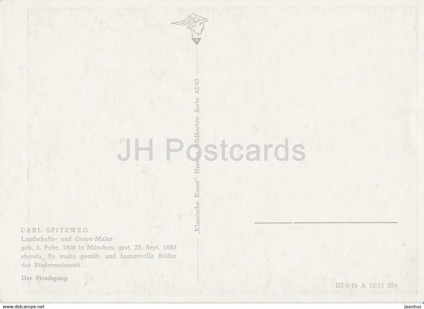 Gemälde von Carl Spitzweg - Pirschgang - Deutsche Kunst - Deutschland - unbenutzt