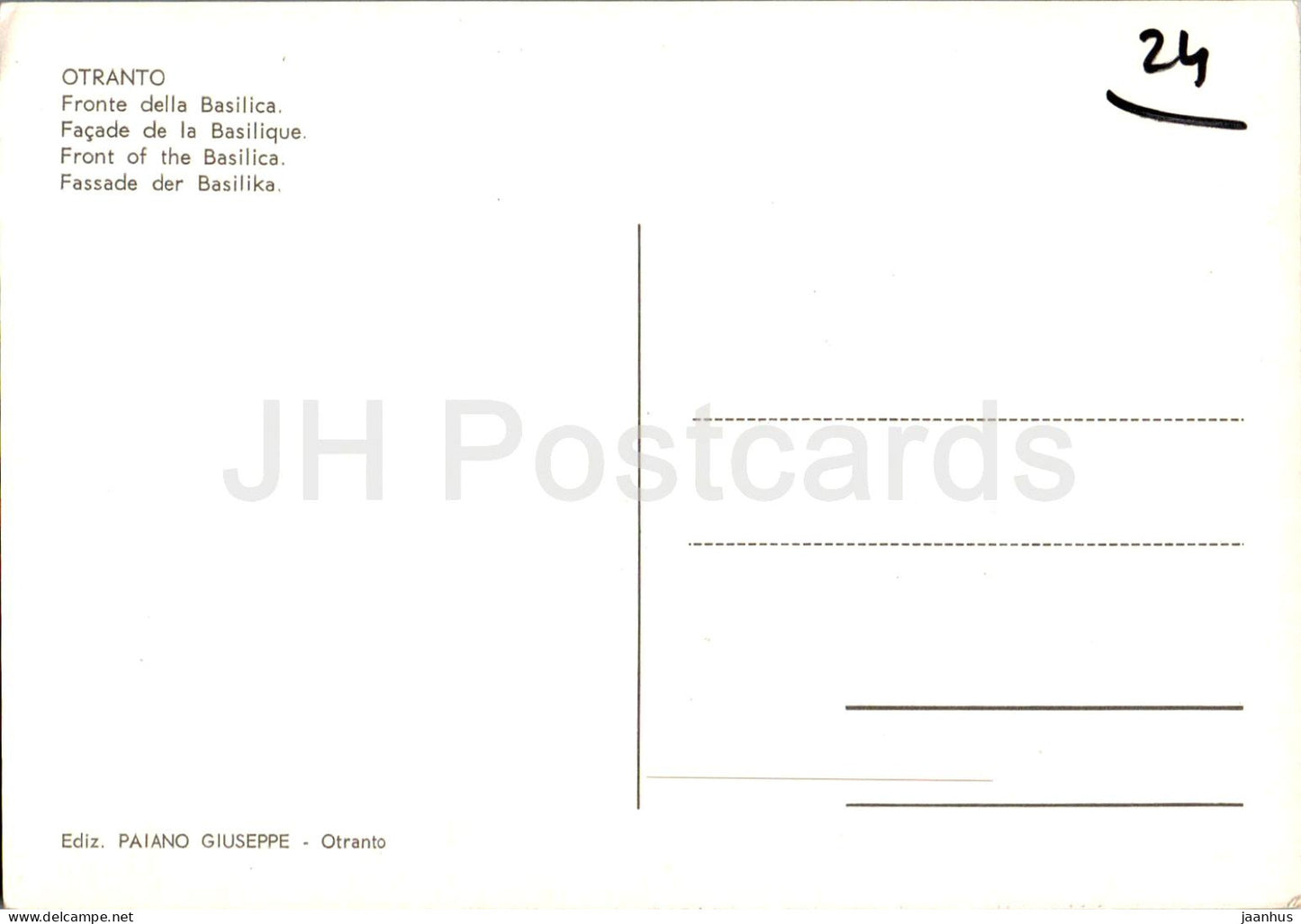 Otranto - Fronte della Basilica - Vorderseite der Basilika - 93 - Italien - gebraucht 