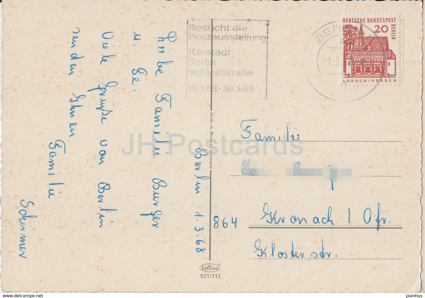 Berlin - multiview - 1968 - Allemagne - utilisé