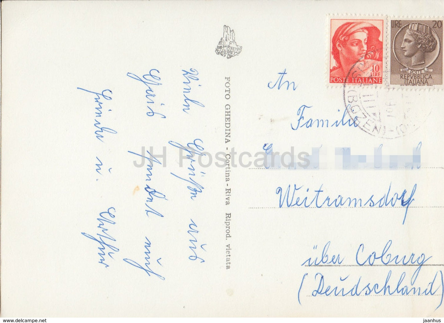 Gais 841 m pr Brunico - Albergo Windschar - Gais bei Bruneck - Gasthof Windschar - Italy - 1967 - used