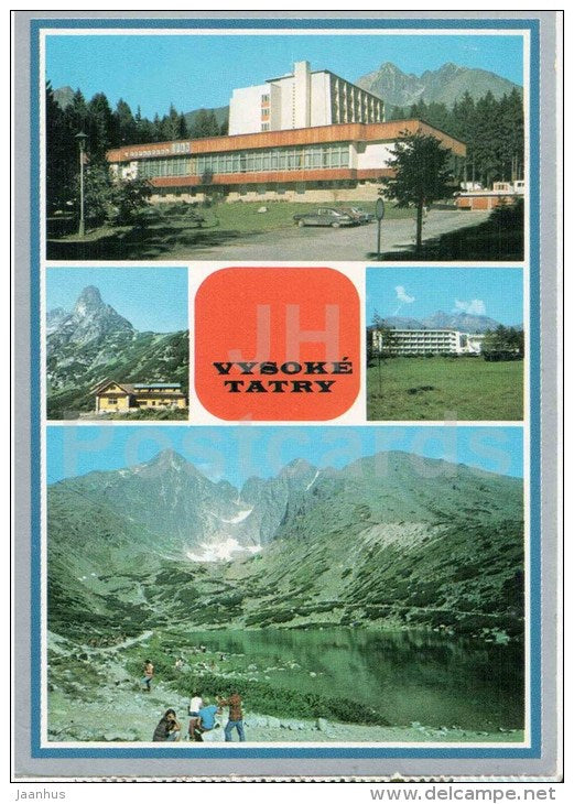 Tatra National Park - Lomnicky Stit - Vysoke Tatry - lake - Czechoslovakia - Slovakia - used 1987 - JH Postcards