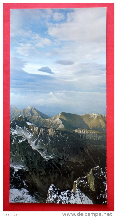 Lomnicke peak 2632 m - view II- Tatra Mountains - Tatra Poetry - Czech Republic - Czechoslovakia - unused - JH Postcards