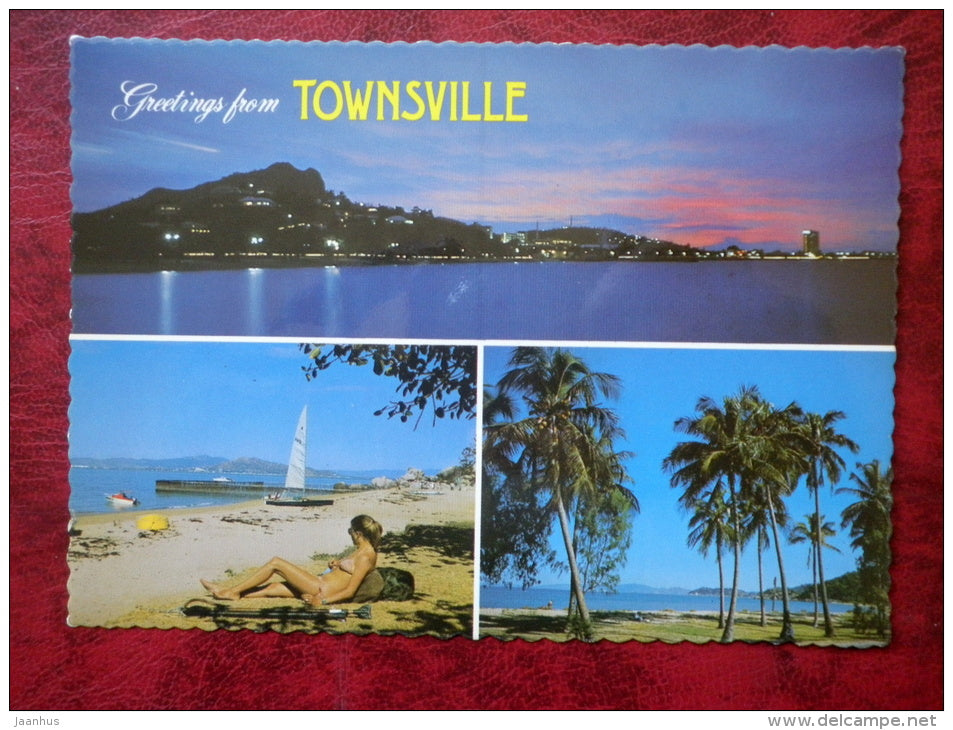 The Strand and Castle Hill - Picnic Bay Beach - Arcadia Beach - Townsville - North Queensland - Australia - unused - JH Postcards
