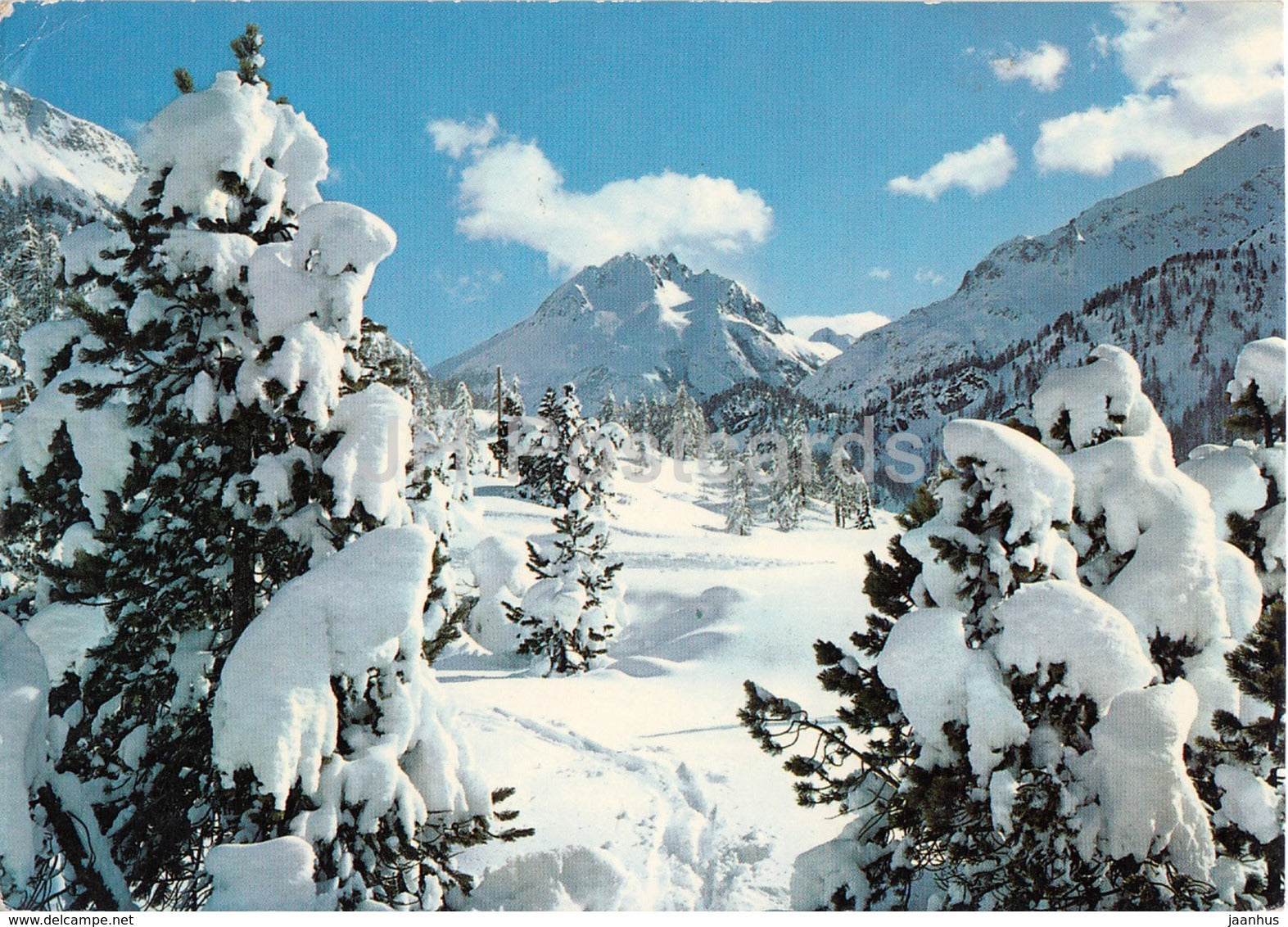 Maloja mit Pizzo dei Rossi - 1977 - Switzerland - used - JH Postcards