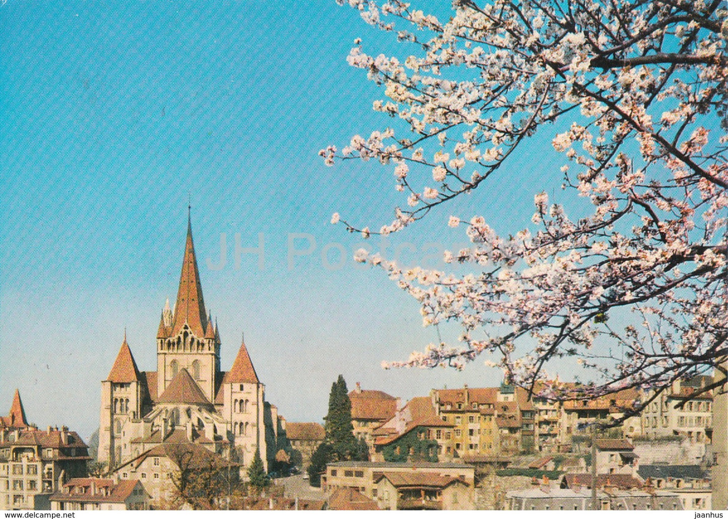 Lausanne - La Cathedrale  au printemps - 1964 - Switzerland - used - JH Postcards
