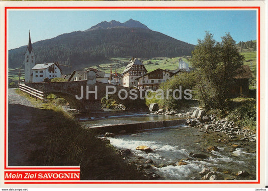 Savognin im Oberhalbstein mit Piz Tarvisch - 1989 - Switzerland - used - JH Postcards