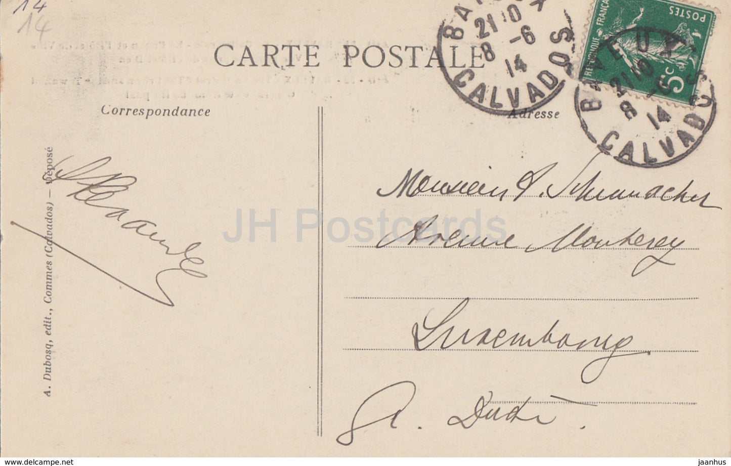 Bayeux - La Cathedrale - La Prison et l'Hotel de Ville - cathedral - 52 - old postcard - 1914 - France - used