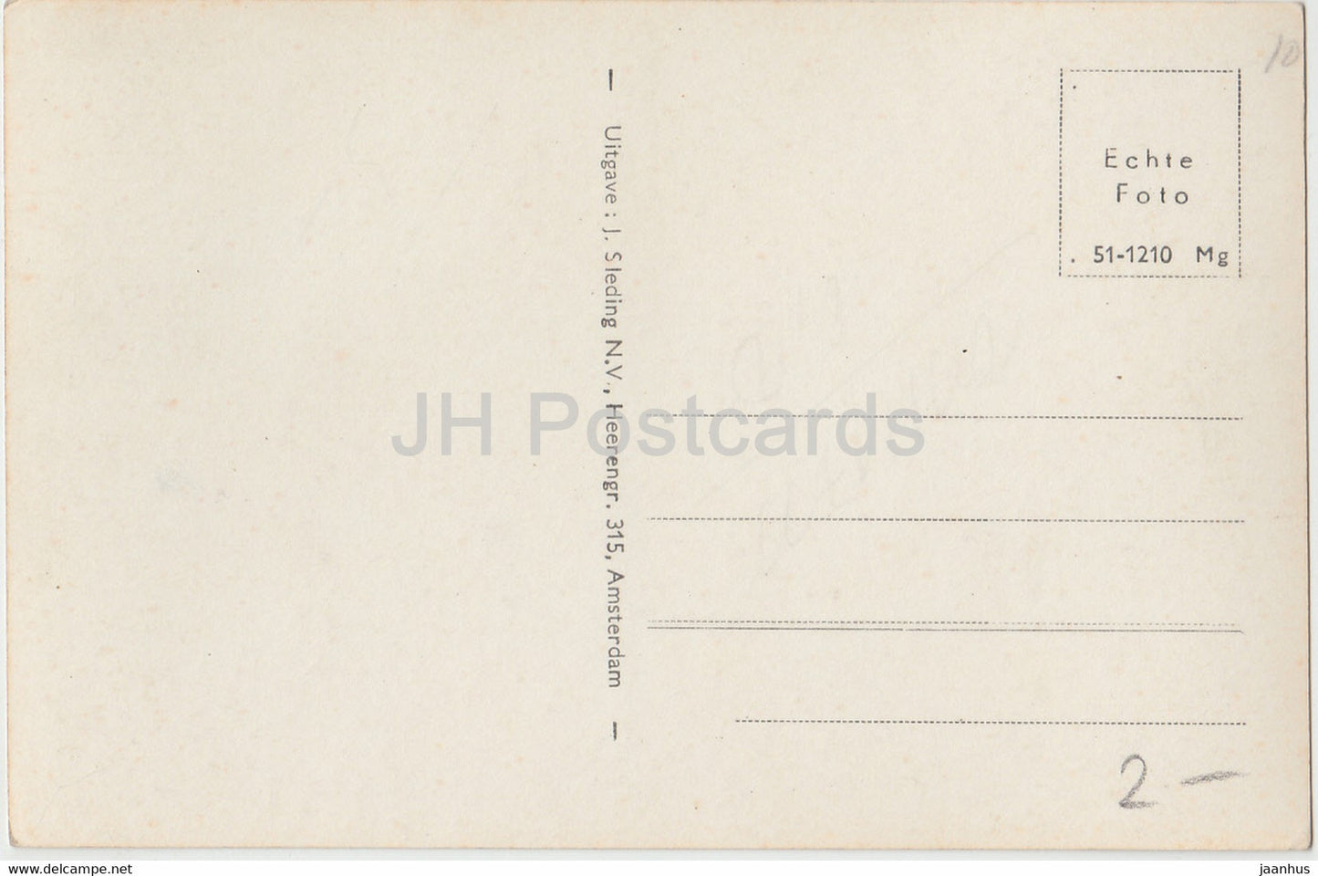 Den Haag - Paleis Noordeinde - carte postale ancienne - Pays-Bas - inutilisée