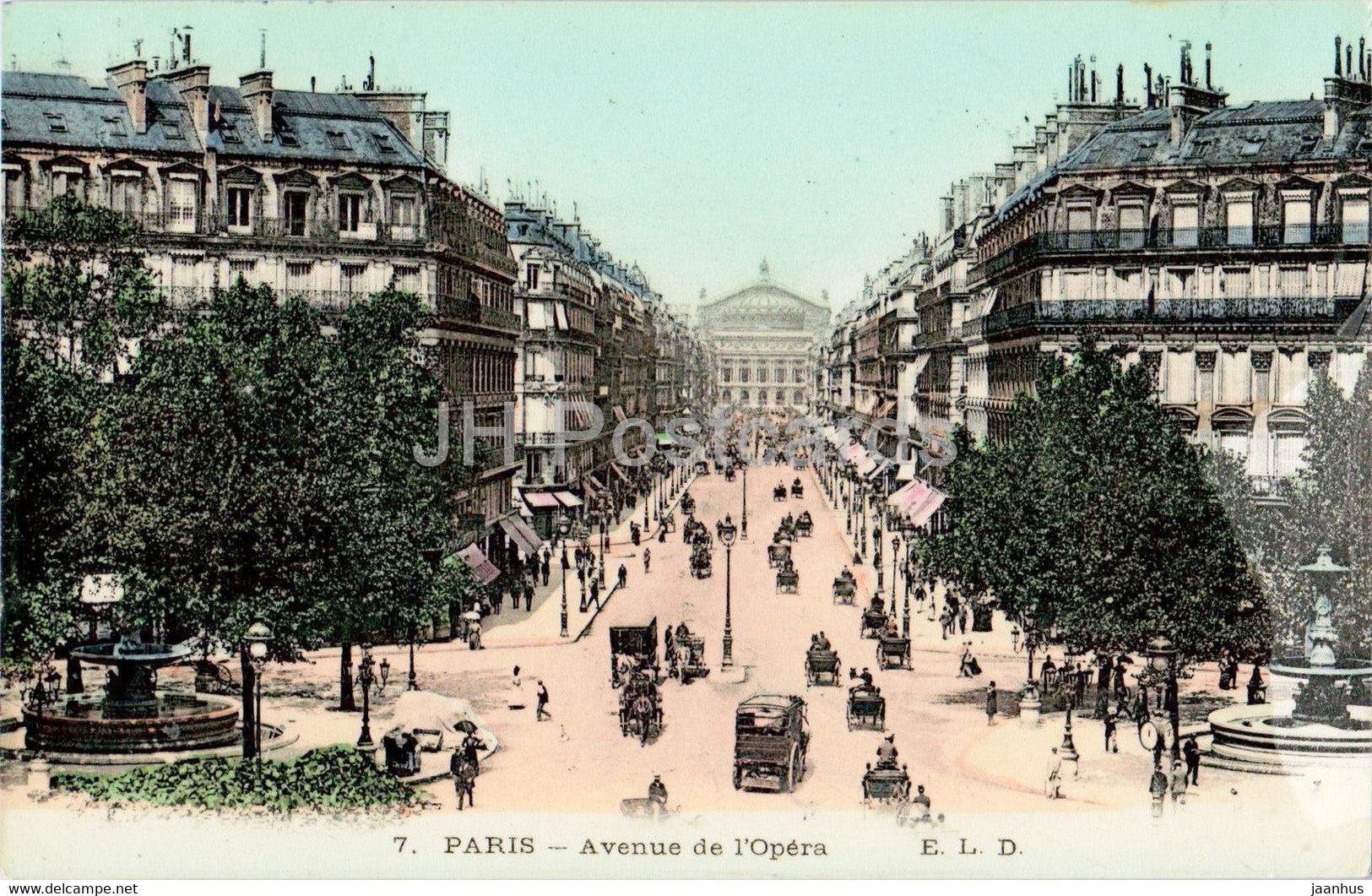 Paris - Avenue de l'Opera - 7 - old postcard - 1907 - France - used - JH Postcards