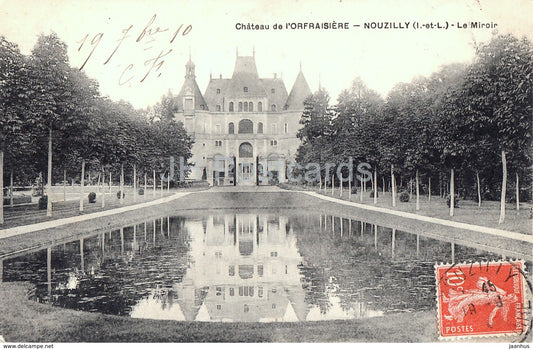 Nouzilly - Chateau de l'Orfraisiere - Le Miroir - castle - old postcard - 1910 - France - used - JH Postcards