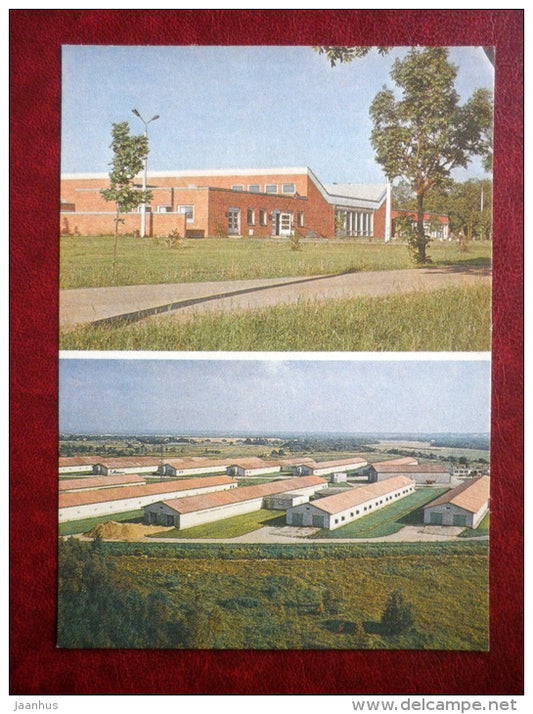 the services building and the broiler factory of Ranna State farm - Harju district - 1981 - Estonia USSR - unused - JH Postcards