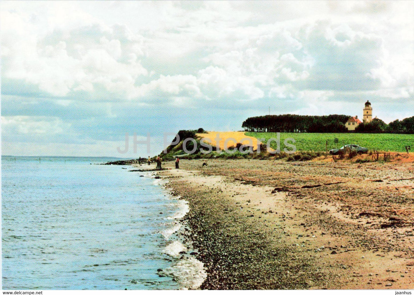 beach at Kegnaes Lighthouse - 671 - Denmark - unused - JH Postcards