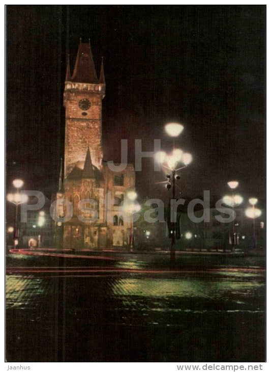 Praha - Prague - Old Town Hall - Czechoslovakia - Czech - unused - JH Postcards