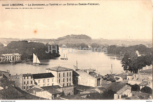 Libourne - La Dordogne - Le Tertre les Cotes de Canon Fronsac - 4015 - old postcard - 1905 - France - used - JH Postcards