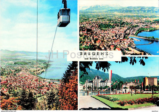Bregenz am Boden See - Bodensee - cable car - 1959 - Austria - used - JH Postcards