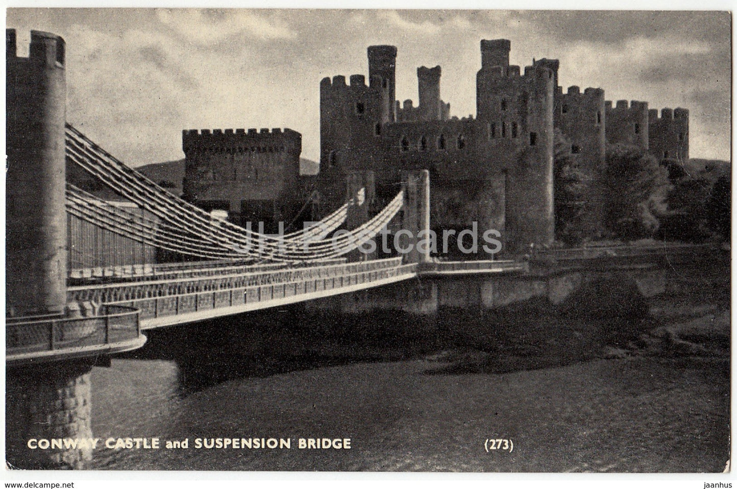 Conway Castle and Suspension Bridge - 273 - United Kingdom - Wales - unused - JH Postcards