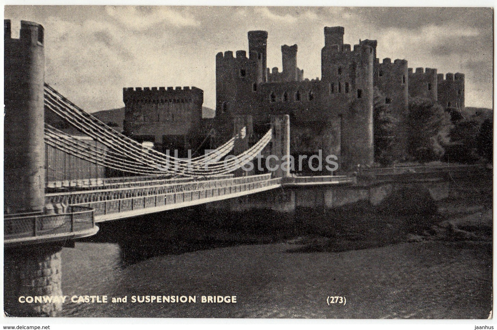 Conway Castle and Suspension Bridge - 273 - United Kingdom - Wales - unused - JH Postcards