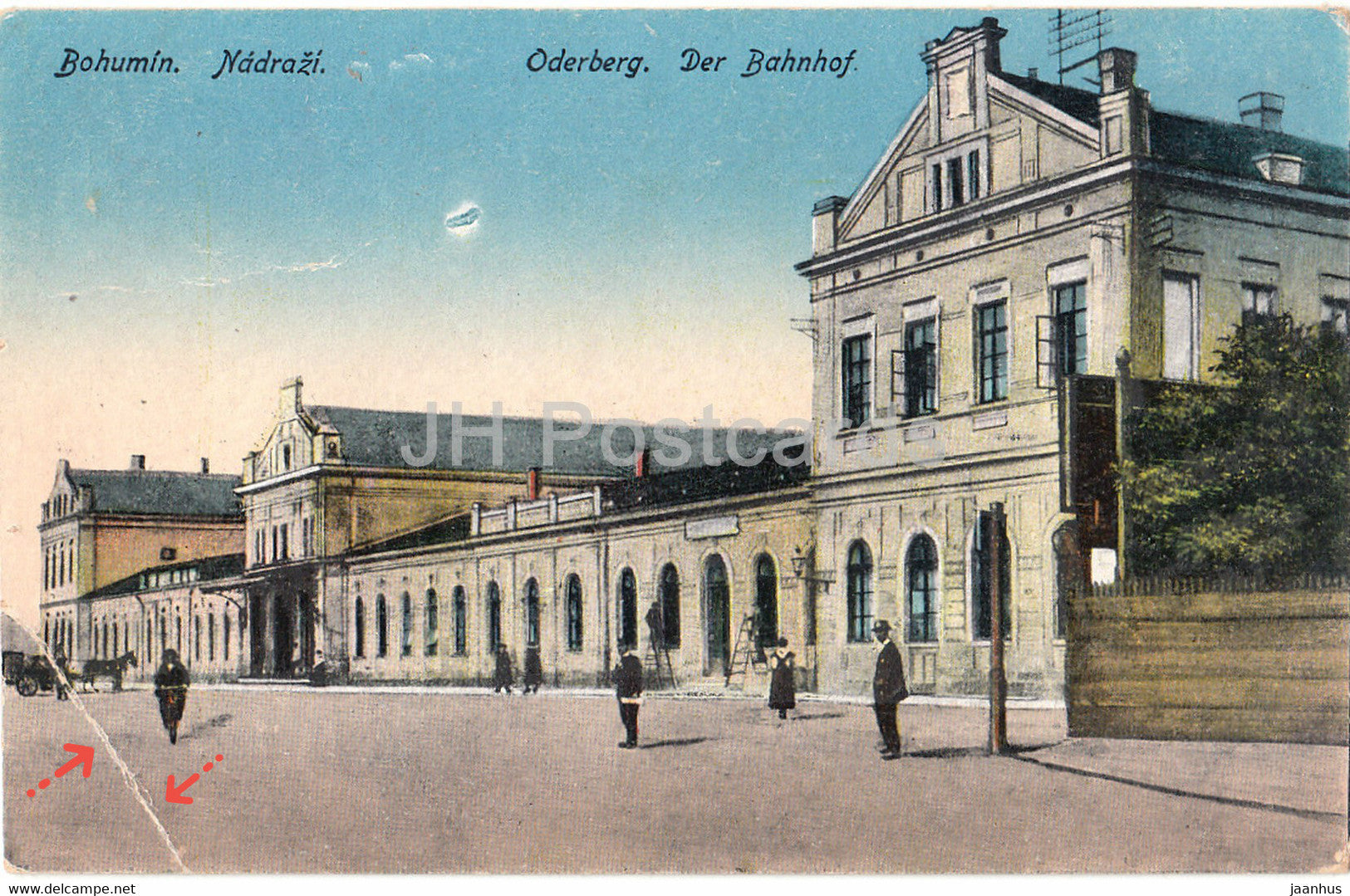 Bohumin - Nadrazi - Oderberg - Der Bahnhof - railway station - 1920 - Czech Republic - used - JH Postcards