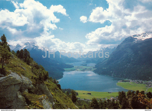 Silvaplaner und Silsersee mit Piz da la Margna - Engandin - 1992 - Switzerland - used - JH Postcards