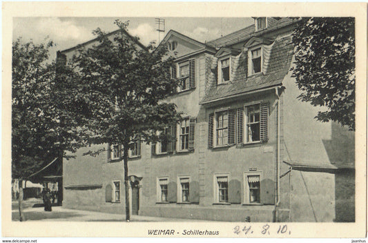 Weimar - Schillerhaus - old postcard - 59 - 1910 - Germany - used - JH Postcards