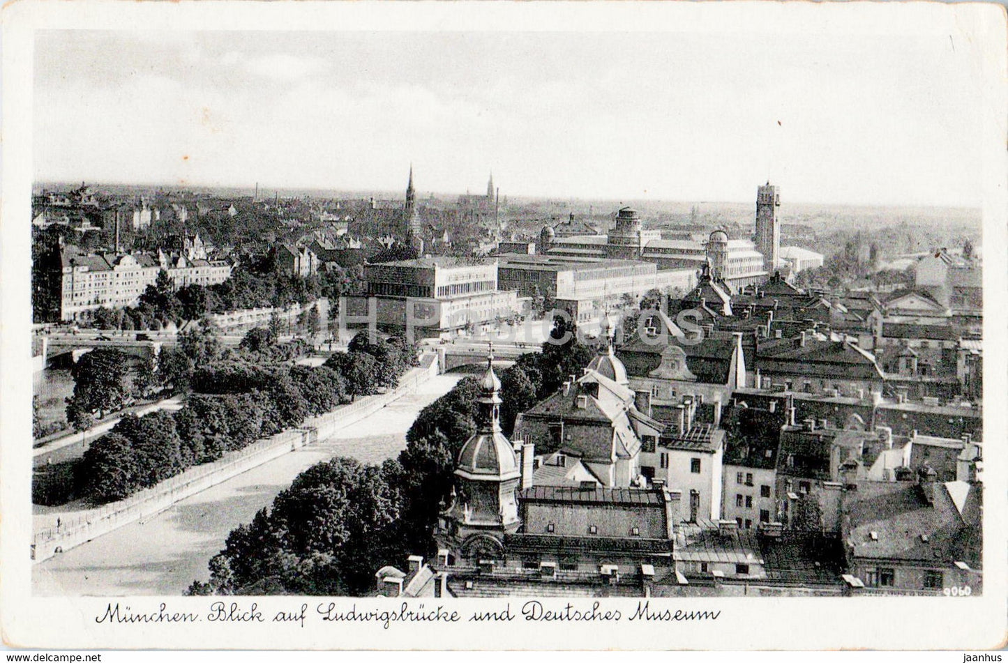 Munchen - Munich - Blick auf Ludwigsbrucke und Deutsches Museum - old postcard - 1942 - Germany - used - JH Postcards