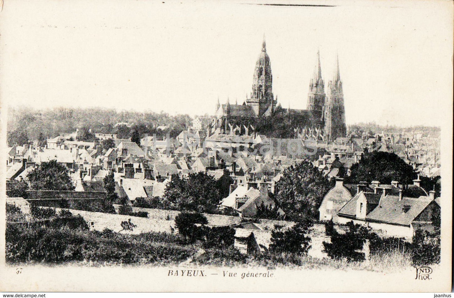 Bayeux - Vue Generale - old postcard - France - unused - JH Postcards