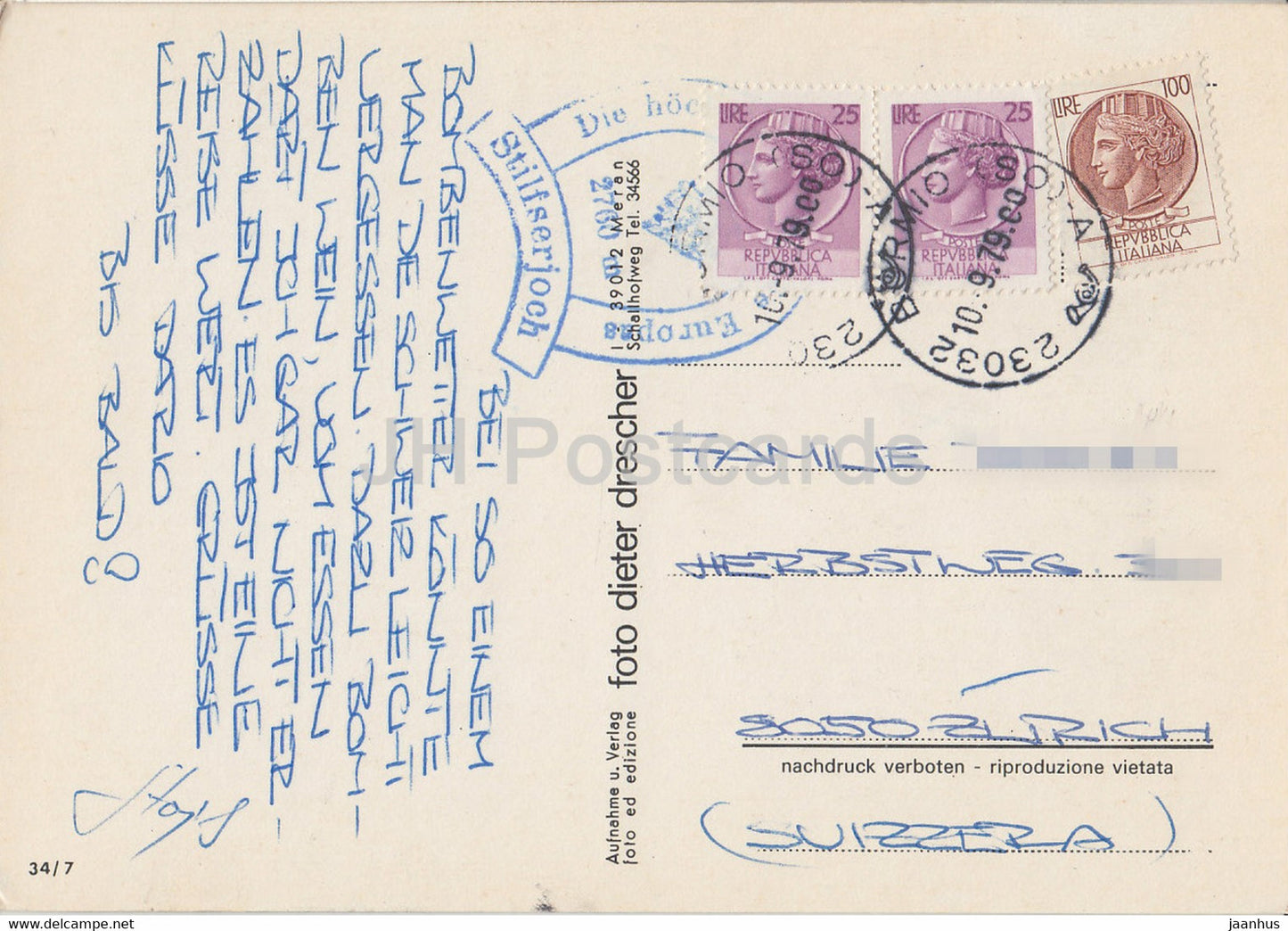 Saluti dal Passo Stelvio - Grusse vom Stilfserjoch - multiview - 1979 -  Italy - Italia - used