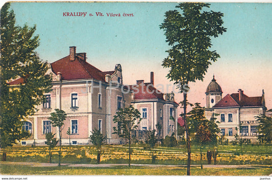 Kralupy n Vlt - Vilova ctvrt - old postcard - Czech Republic - used - JH Postcards