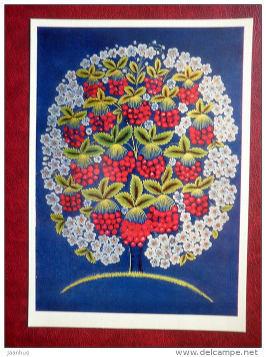 Legend of the Petrikivka Cherry by I. F. Panko - Ukraine craftsmen of decorative painting - 1973 - Ukraine USSR - unused - JH Postcards