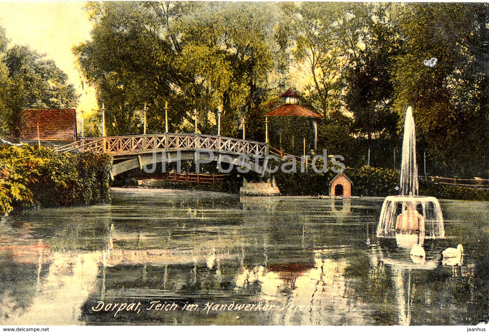 Dorpat - Tartu - Teich im Handwerker Verein - old postcard - 1908 - Estonia - Imperial Russia - used - JH Postcards