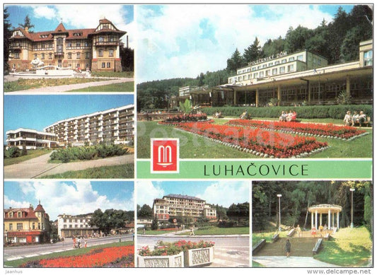 Luhacovice - L. Janacka house - Social house - post office - sanatorium Palace - Czechoslovakia - Czech - used 1985 - JH Postcards