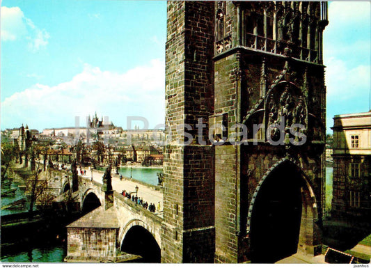 Praha - Prague - The Castle of Prague Hradcany and Charles Bridge - Czech Republic - Czechoslovakia - unused - JH Postcards