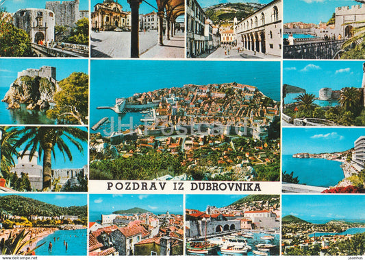Pozdrav iz Dubrovnika - Dubrovnik -  multiview -1971 - Yugoslavia - Croatia - used - JH Postcards