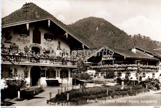 Ruhpolding 690 m - Dorfpartie - old postcard - Germany - unused - JH Postcards